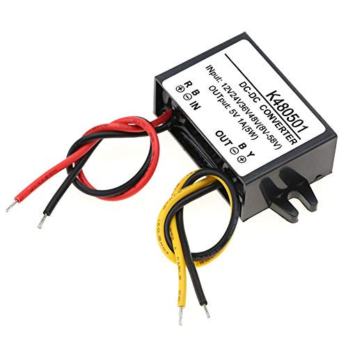 Step-Down Power Supply Converter DC-DC Converter DC Step Down Power Supply Module 5W 12/24/36/48V to 5V High Efficiency Electronics for Car LED Screen etc