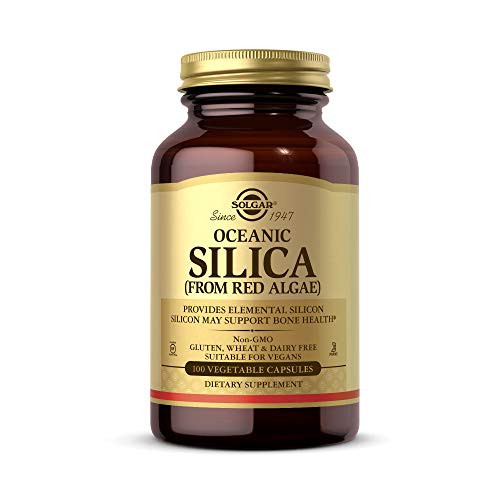Solgar Oceanic Silica from Red Algae 25 mg 100 Vegetable Capsules - Excellent Source of Calcium Supports Bone Health - Non-GMO Vegan Gluten Free Dairy Free Kosher - 50 Servings Solgar Oceanic Silica from Red Algae 25 mg 100 Vegetable Capsules - Excellent Source of Calcium Supports Bone Health - Non-GMO Vegan Gluten Free Dairy Free Kosher - 50 Servings