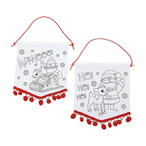 Color Your Own Rudolph Pom Pom Banner Craft Kit - Crafts for Kids and Fun Home Activities