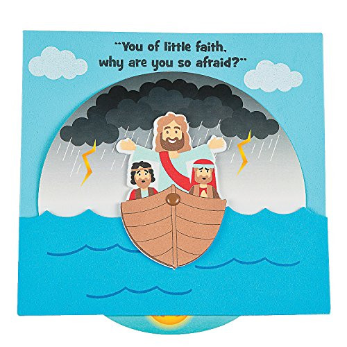 Jesus Calms The Storm Sign Craft Kit -12 - Crafts for Kids and Fun Home Activities
