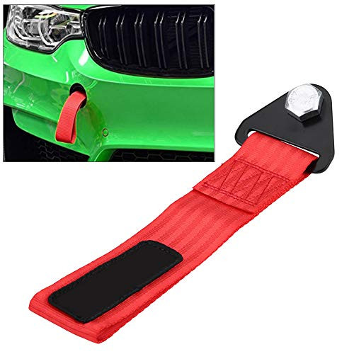 Tow Strap Universal Racing Style Front Rear Bumper Towing Hook Tow Recovery Strap High Strength Car Tow Strap Tow Rope -red- Tow Strap Universal Racing Style Front Rear Bumper Towing Hook Tow Recovery Strap High Strength Car Tow Strap Tow Rope -red-
