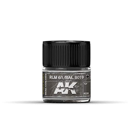 AK Interactive Real Color Air Single Paint Line 10ml - RC206 thru RC284 Color RLM 61 / RAL 8019 - RC268