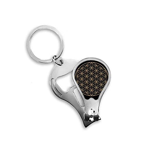 Shape Geometry Circle Totem Fingernail Clipper Cutter Opener Key Chain Scissor