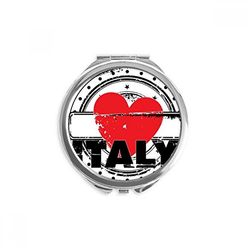 I Love Italy Word Love Heart Circle Shape Hand Compact Mirror Round Portable Pocket Glass I Love Italy Word Love Heart Circle Shape Hand Compact Mirror Round Portable Pocket Glass