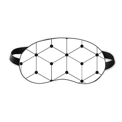 Hexagon Line Art Grain Illustration Pattern Sleep Eye Shield Soft Night Blindfold Shade Cover