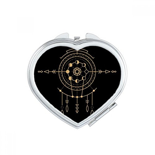 Pattern Totem Geometry Alien Circle Heart Mirror Travel Magnification Portable Handheld Pocket Makeup Pattern Totem Geometry Alien Circle Heart Mirror Travel Magnification Portable Handheld Pocket Makeup