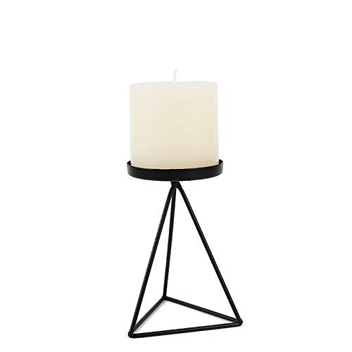 HELYZQ Nordic Style Wrought Iron Geometric Candle Holder Triangle Candlestick Decor