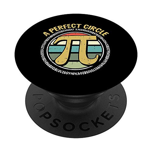 Perfect Circle Pi-Day Retro Math Symbols Number Teacher Gift PopSockets PopGrip Swappable Grip for Phones  and  Tablets