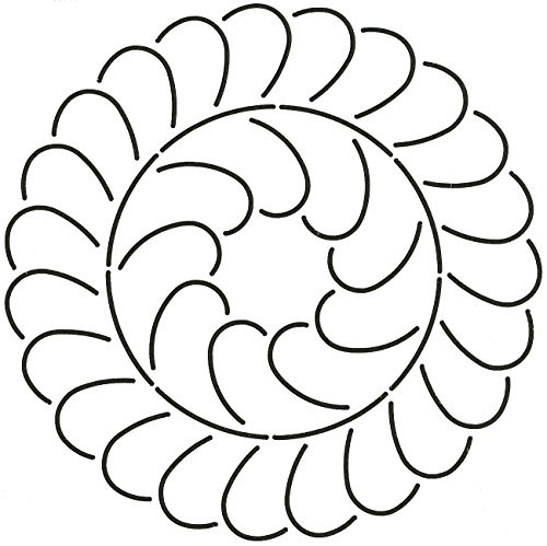 Quilting Creations Feather Circle Quilt Stencil 7-1/2 inch