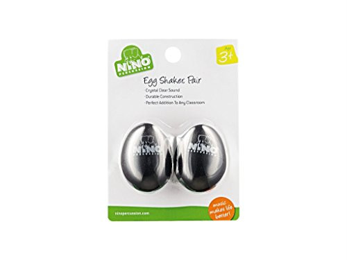 Nino Plastic Egg Shaker Pairs Black