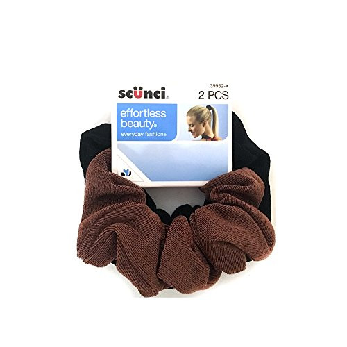 Scunci Effortless Beauty Comfy Twister -2 Count Black/Brown-