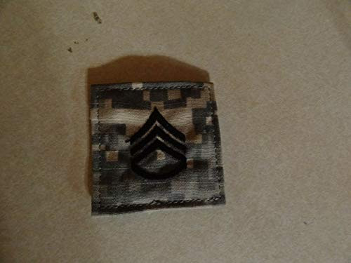 Embroidered Patch - Patches for Women Man - US Military Army Hook and Loop Back for ACUS SSG Rank Staff Sergeant ACU