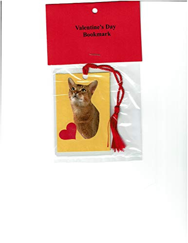 Cat Brown Valentine Bookmark and Greeting Card