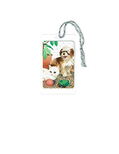 Shih Tzu Brown and White Cat Dog Ornament and Thinking of You Greeting Card