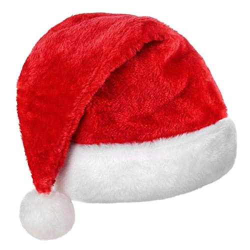 Christmas Santa Hat Plush Red Velvet Santa Hat Costumes Party Hat