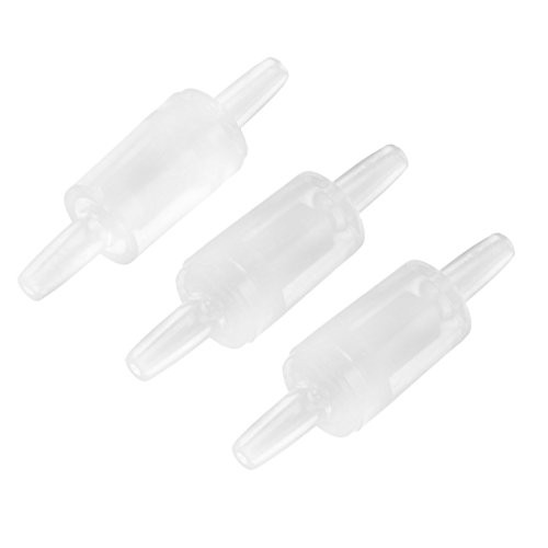 uxcell 3-Piece Plastic Aquarium Non-Return Air Pump Outlet Check Valves Clear