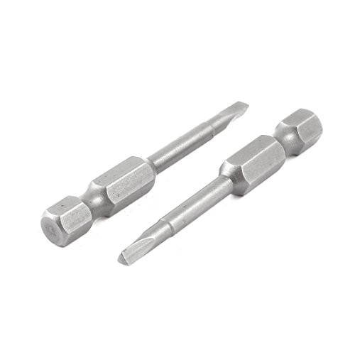 uxcell 2 Pcs 6.3mm Hex Shank 3mm Tip Magnetic Triangle Screwdriver Bits