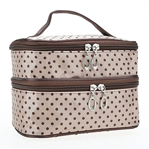 Anniston Cosmetic Bag Travel Cosmetic Polka Dot Double Layers Makeup Toiletry Organizer Storage Bag Travel Makeup Bag Toiletry Bags Cosmetic Case Makeup Organizer Beige Anniston Cosmetic Bag Travel Cosmetic Polka Dot Double Layers Makeup Toiletry Organizer Storage Bag Travel Makeup Bag Toiletry Bags Cosmetic Case Makeup Organizer Beige