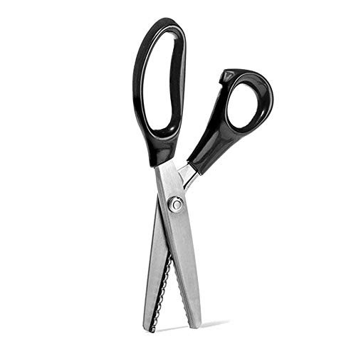 CHENJIE 3/5/7mm Professional Tailor?s Scissors Stainless Steel Needlework Embroidery Sewing Craft Fabric Scissors-Circle Arc Tooth 7mm-