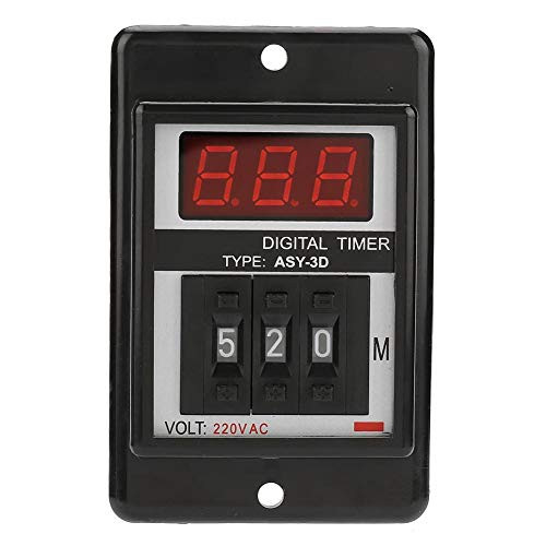 Nitrip AC 220V Delay On Timer Relay Digital Display Time Relay 0-199 Minutes 8 Pins ASY-3D