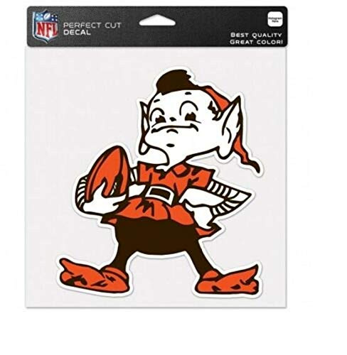 WinCraft Cleveland Browns NFL Classic ELF Logo Retro Perfect Cut Color Decal 8 inch x 8 inch