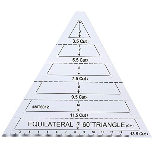 Evonecy Triangle Quilting Ruler Tailor Triangle Ruler High Transparency Easy to use Light and Thin Clear Number for Home