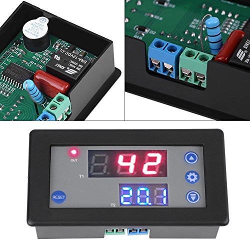 wosume ??????? ???? ????? Voltage Relay 12V Timing Delay Relay Module Cycle Timer Digital LED Dual Display