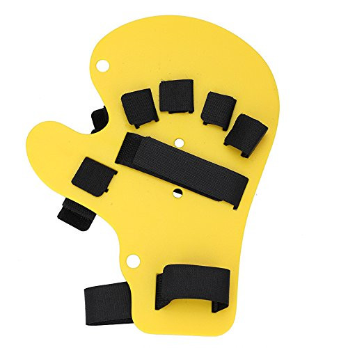 Finger Orthotics Finger Training Board Finger Splint Fingerboard Finger Training Device for Stroke Hemiplegia Apoplexy Traumatic Brain Injury Men Women-Yellow-