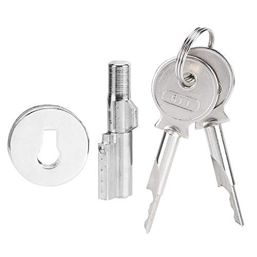 TOPINCN Cabinet Lock Copper Lock Cylinder Glass Door Showcase Display Cabinet Lock Counter Lock for 4-6mm Thickness Glass