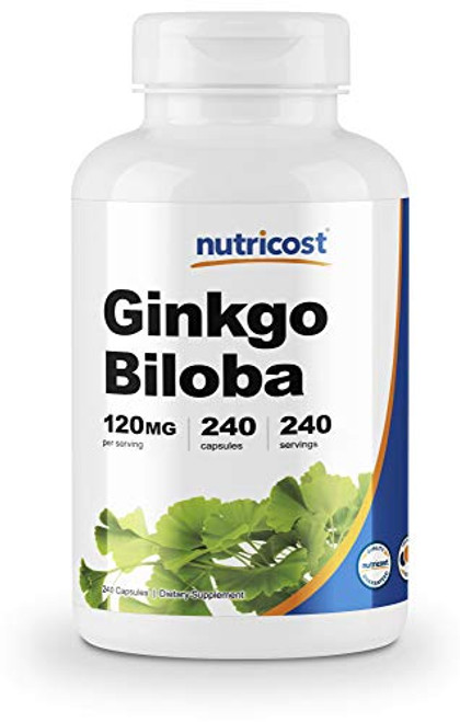 Nutricost Ginkgo Biloba 120mg 240 Capsules - Extra Strength Ginkgo Biloba Extract - Gluten Free and Non-GMO Nutricost Ginkgo Biloba 120mg 240 Capsules - Extra Strength Ginkgo Biloba Extract - Gluten Free and Non-GMO