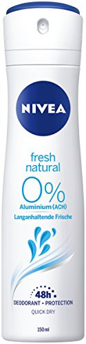 Nivea FRESH NATURAL spray deodorant 0 percent Aluminum 150ml