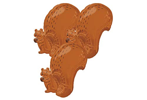 Set of 3 Adorable Brown Squirrel 20 inch Foil Party Balloons Set of 3 Adorable Brown Squirrel 20 inch Foil Party Balloons