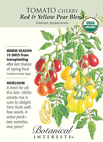 Red  and  Yellow Pear Blend Tomato - 30 Seeds - Organic - Botanical Interests