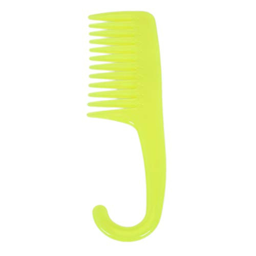 Timetries Wide Teeth Combs Shower Comb Detangler Comb with Hook Hair Wide-Tooth Wet and Dry Comb for Women Everyday Use and Beauty Salon Yellow