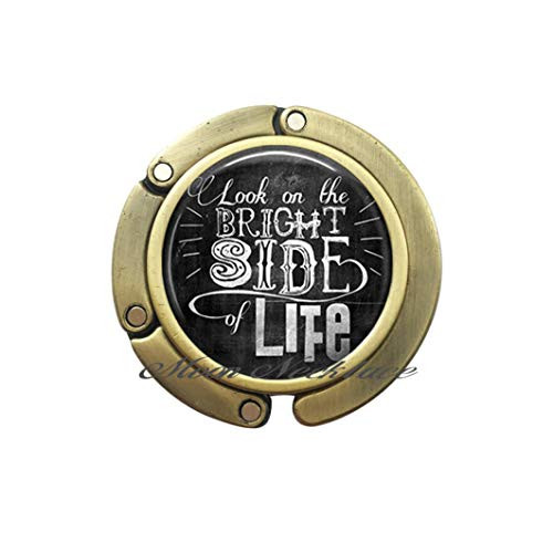 Charm Purse HookLook on The Bright Side of Life Quote Purse Hook Inspirational Jewelry Feel Good Quote Optimist Quote Happy quote-ZE167 -B- Charm Purse HookLook on The Bright Side of Life Quote Purse Hook Inspirational Jewelry Feel Good Quote Optimist Quote Happy quote-ZE167 -B-