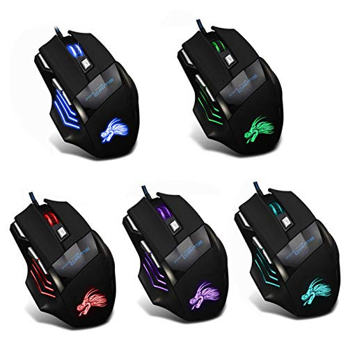 Wired MouseGaming MouseComputer MouseOffice and Home MicePortable Ergonomic MouseErgonomic 7 Buttons LED Backlit 3200DPI USB Wired Optical Gaming Mouse for PC