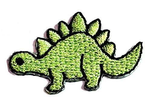 ONCEX Size Small Cute Green Dinosaur Embroidered Applique Iron on Patch Dinosaur T-Rex Triceratops Cute Animal Emblem Cartoon Kids Craft Patches for Clothes Backpacks Vest Jeans Jackets Hats