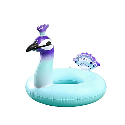 Giant Peacock Inflatable Pool Float, Summer Pool Party Beach Lounge Ride-On Raft Swimming Ring for Adults