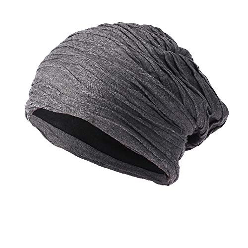 Men Women Knit Caps Sttech1 Baggy Warm Crochet Winter Wool Knit Ski Beanie Skull Slouchy Caps Hat -Gray-