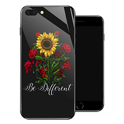 iPhone SE 2020 CaseSunflower Red Rose iPhone 8/7 Cases for GirlsNon-Slip Pattern Design Back Cover -Shock Absorption- Soft TPU Bumper Frame Support Case for iPhone 7/8/SE 2020 4.7-inch Flower Green