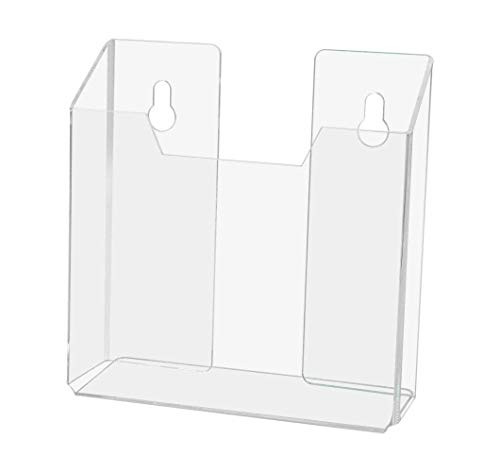Marketing Holders 5 1/2 inch W Brochure Holder Maps Literature Printed Material Menu Bi Fold Wall Mount or Countertop Pamphlet Display Catalog Booklet Take One