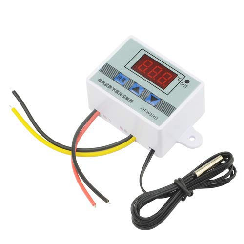 XLX XH-W3002 DC 110V-220V 1500W 10A Microcomputer Digital Temperature Controller Digital Display Thermostat Control Switch and NTC 10K Thermistor Sensors Digital Temperature Probe -110-220V 1500W-