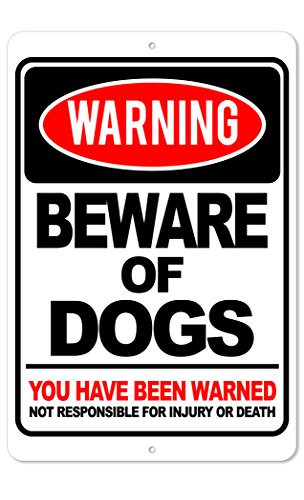 The King Kush Beware of Dogs - You Have Been Warned Sign - 8 x 12 Aluminum Beware of Dog Sign