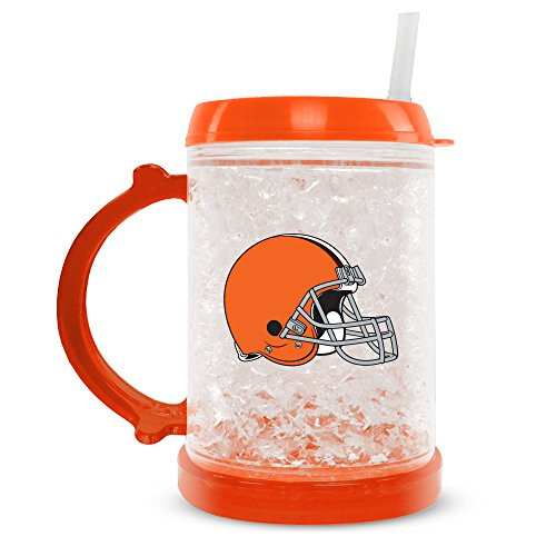 NFL Cleveland Browns 8oz Junior Crystal Freezer Mug with Lid and Straw NFL Cleveland Browns 8oz Junior Crystal Freezer Mug with Lid and Straw