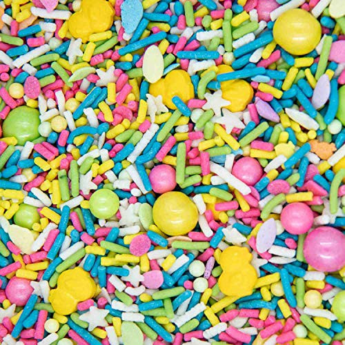 Easter Sprinkles for Cake Cookie Cupcake Decorating and Baking - Fancy Edible Cake Sprinkles and Toppings in Lime Jimmies Yellow Nonpareils Blue Sugar Crystal and Pink Sugar Pearl Sprinkles Easter Sprinkles for Cake Cookie Cupcake Decorating and Baking - Fancy Edible Cake Sprinkles and Toppings in Lime Jimmies Yellow Nonpareils Blue Sugar Crystal and Pink Sugar Pearl Sprinkles