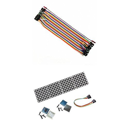 4pcs MAX7219 Dot Matrix 8x8 LED Display Module Dupont Wire