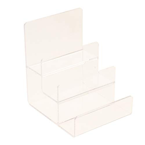 Bonarty Multi Step Clear Acrylic Riser Display Shelf for Amiibo Funko POP Figures 3-Tier Acrylic Display for Decoration and Organizer - 3 Tier