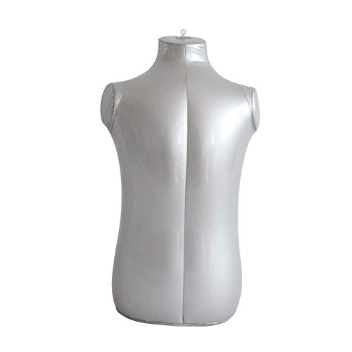 Bonarty PVC 41cm Inflatable Girl Mannequin Bust Display Dummy Torso Models -No Arms-
