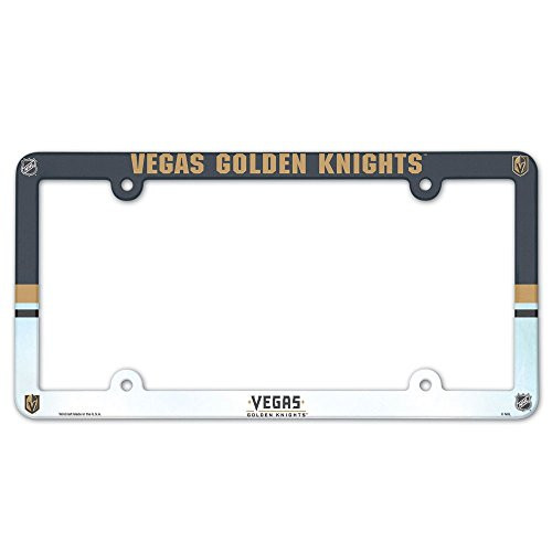 WinCraft NHL Vegas Golden Knights Plastic Full Color Style License Plate Frame One Size Team Color WinCraft NHL Vegas Golden Knights Plastic Full Color Style License Plate Frame One Size Team Color