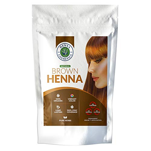 100 percent Pure Henna Powder Hair Dye Brown Color - 100 Grams / 3.5 ounces - Henna Cosmetics 100 percent Pure Henna Powder Hair Dye Brown Color - 100 Grams / 3.5 ounces - Henna Cosmetics